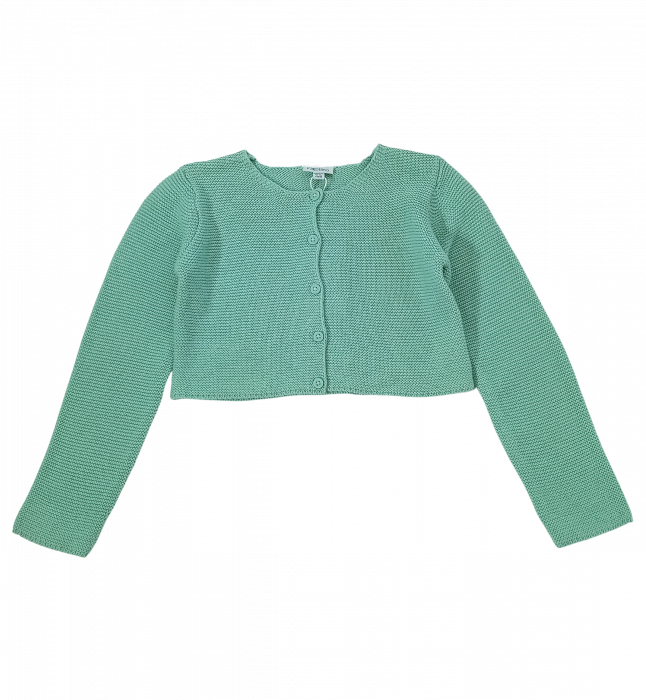 Cardigan tricotat fete, OVS, model scurt, Bumbac organic, 2-3 ani [4]