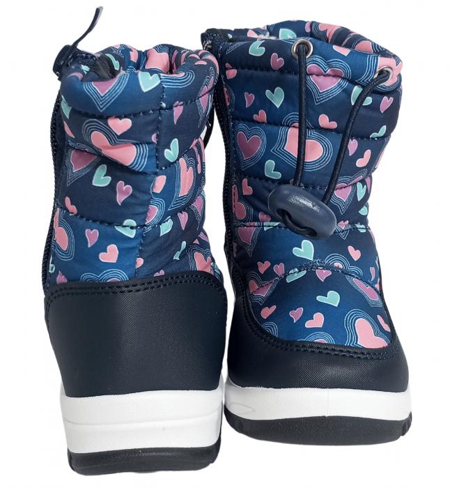 Cizme impermeabile si imblanite copii, Blue & Purple Heart, [4]