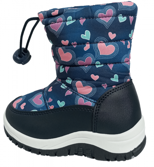 Cizme impermeabile si imblanite copii, Blue & Purple Heart, [13]