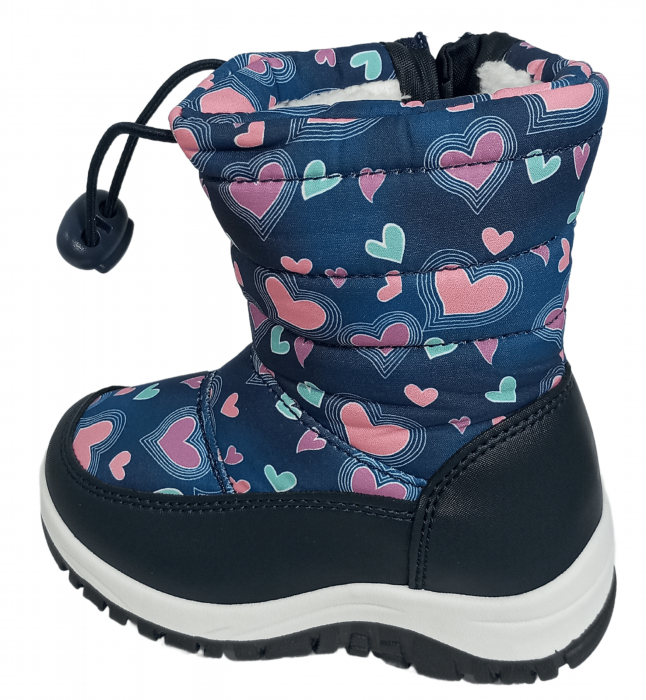 Cizme impermeabile si imblanite copii, Blue & Purple Heart, [6]