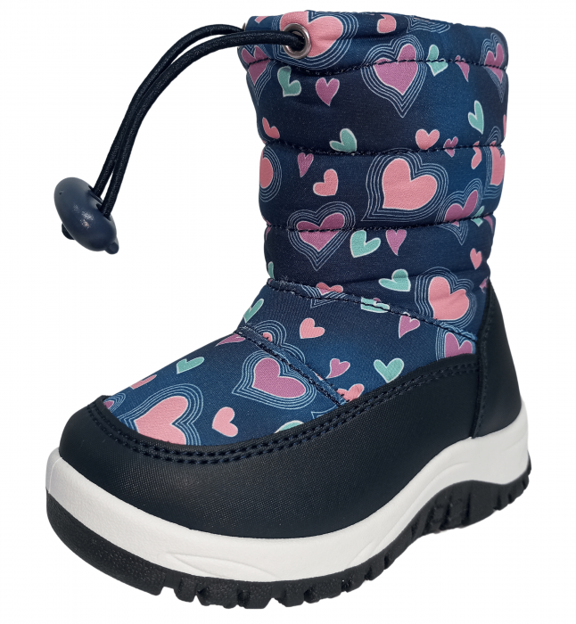 Cizme impermeabile si imblanite copii, Blue & Purple Heart, [2]