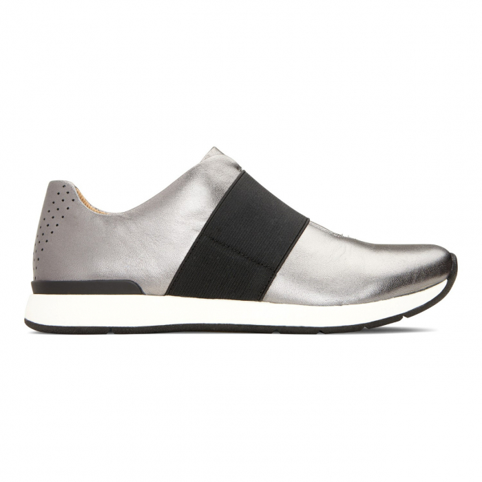 Pantofi dama din piele naturala Cosmic Codie Metallic Pewter Casual Slip [3]