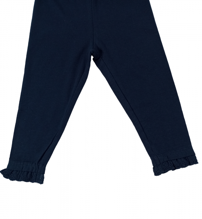 Colanti bebelusi, OVS, tiv dantelat, Bumbac/elastan, Bleumarin, 74 CM, 9-12 luni [3]