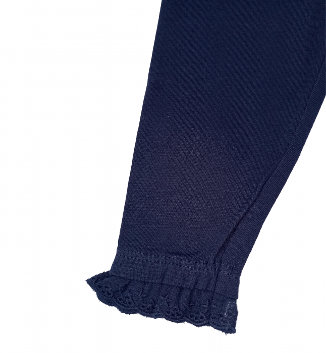 Colanti bebelusi, OVS, tiv dantelat, Bumbac/elastan, Bleumarin, 74 CM, 9-12 luni [4]
