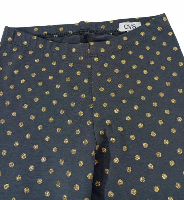 Colanti fete cu sclipici, OVS, buline aurii, Bumbac elastic, 8-9 ani [5]