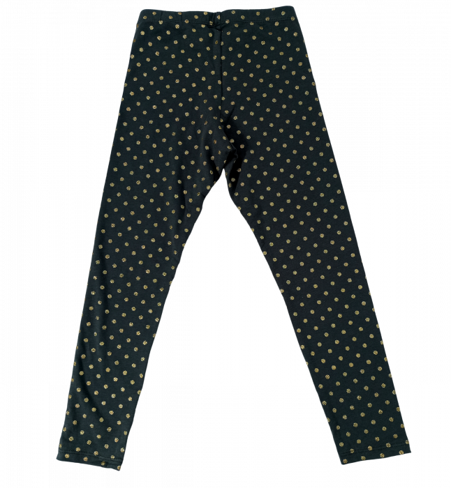 Colanti fete cu sclipici, OVS, buline aurii, Bumbac elastic, 8-9 ani [2]