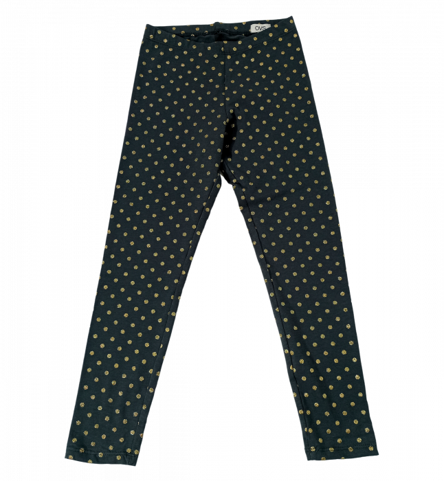 Colanti fete cu sclipici, OVS, buline aurii, Bumbac elastic, 8-9 ani [6]