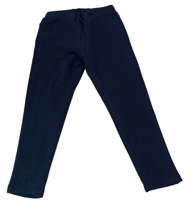 Colanti fete, OVS, buzunare frontale false, Bumbac organic, Bleumarin, 110 CM, 4-5 ani [2]