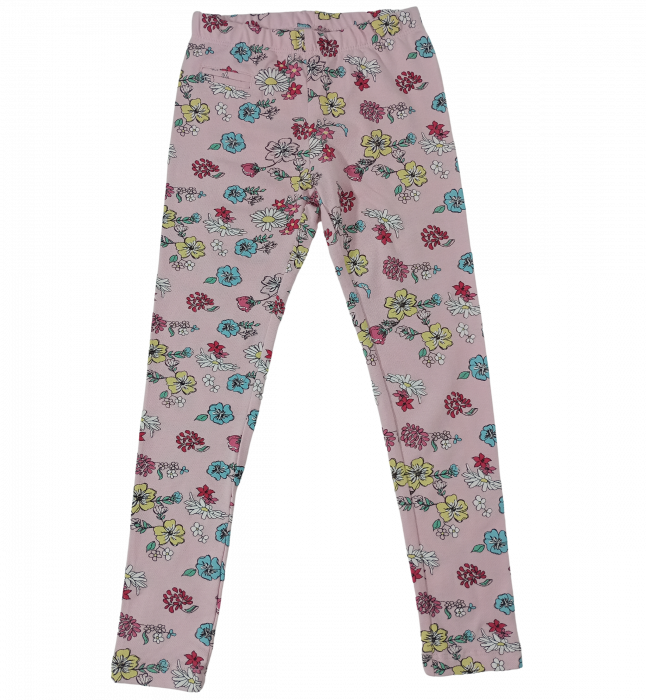 Colanti fete, OVS, flori multicolore, Bumbac, Roz, 116 CM, 5-6 ani [1]