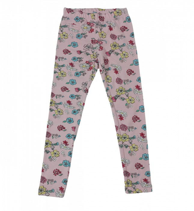 Colanti fete, OVS, flori multicolore, Bumbac, Roz, 116 CM, 5-6 ani [2]
