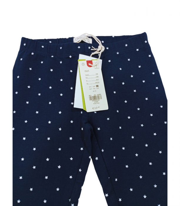 Colanti pentru fete, OVS, Leggings, imprimeu stelute, Bumbac organic, [3]