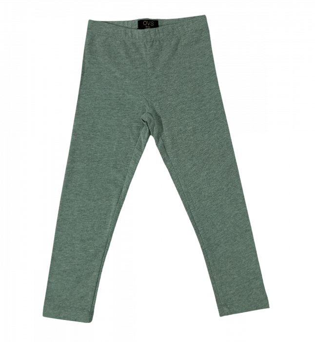 Colanti pentru fetite, OVS, Leggings, Bumbac/Elastan, Gri inchis, 122 CM, 6-7 ani [5]