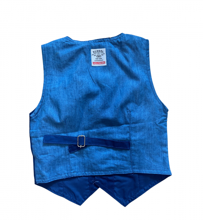Compleu elegant băieți 3 piese - Vesta, Bluza și Pantaloni Denim [3]