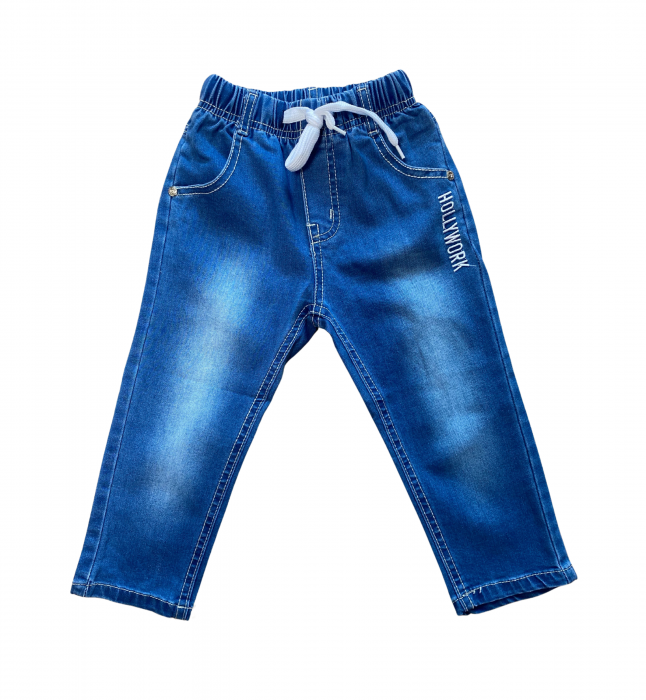 Compleu elegant băieți 3 piese - Vesta, Bluza și Pantaloni Denim [4]
