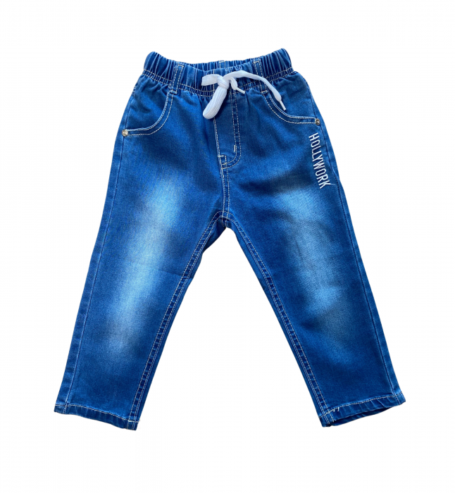 Compleu elegant băieți 3 piese - Vesta, Bluza și Pantaloni Denim [5]