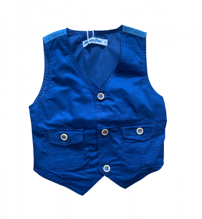 Compleu elegant băieți 3 piese - Vesta, Bluza și Pantaloni Denim [2]