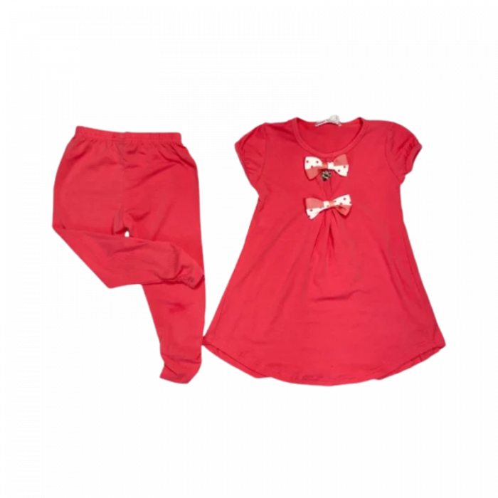 Compleu vara fete 2 piese, Happy Tree, Tricou si colanti, Bumbac, [3]