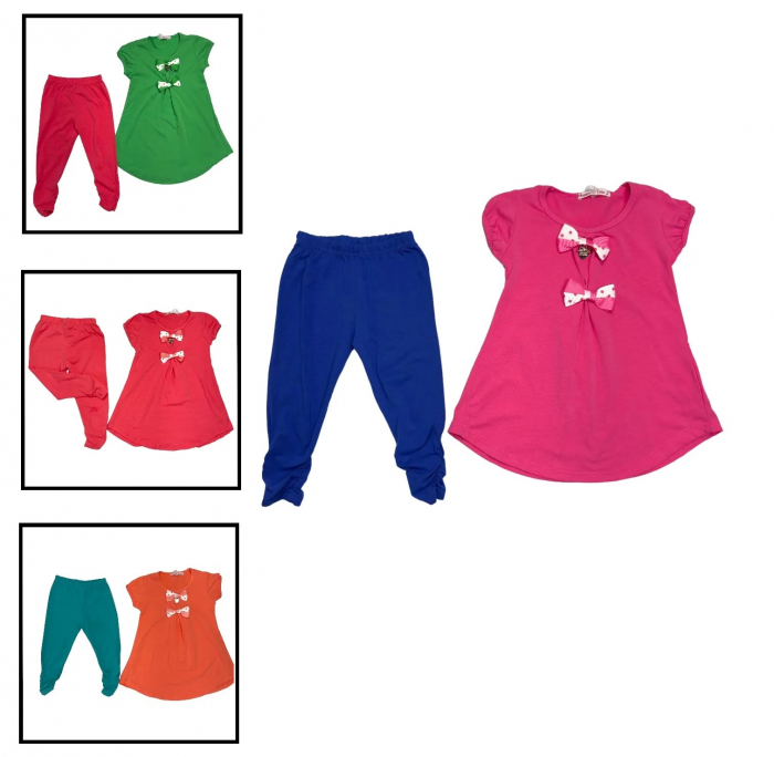 Compleu vara fete 2 piese, Happy Tree, Tricou si colanti, Bumbac, [2]