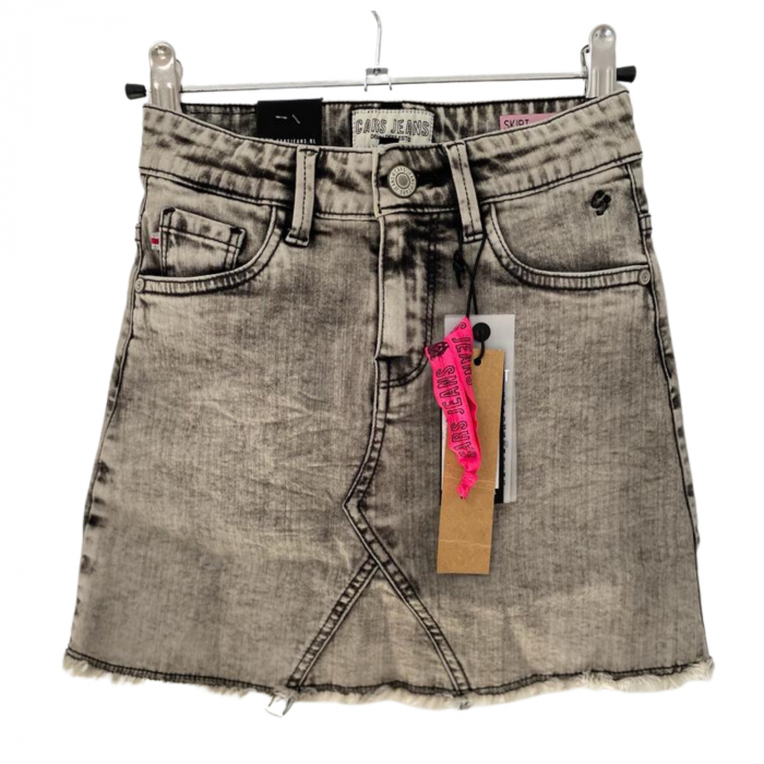 Fusta blugi pentru fete, Cars Jeans, gri cu negru CARS JEANS - 10 ani [1]