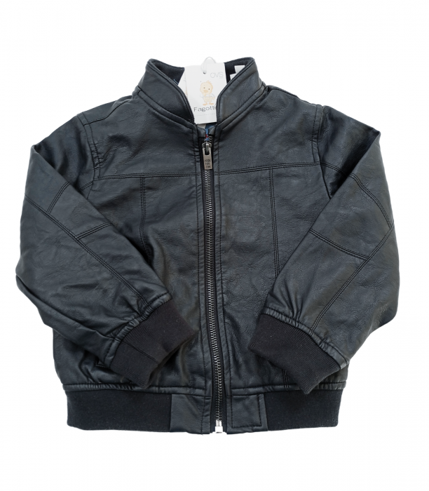 Geaca copii , OVS, imitatie piele, poliuretan, Albastru inchis, 86 cm, 18-24 luni [4]