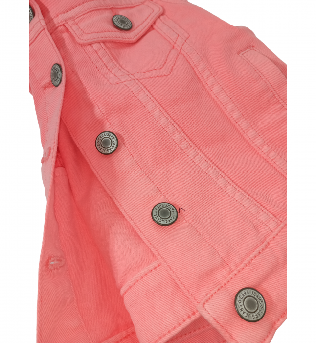 Geaca de blugi fete, Cars Jeans, Denim style, Bumbac/elastan, Portocaliu neon, 104 CM, 4 ani [5]