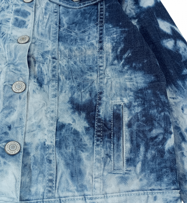 Geaca de blugi fete, Cars Jeans, Denim style, Bumbac/elastan, Albastru prespalat, 140 CM, 10 ani [4]