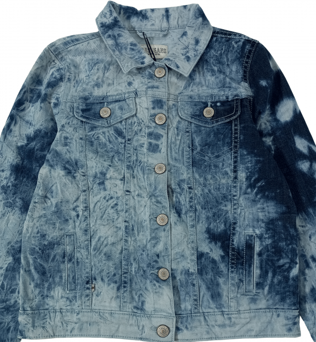 Geaca de blugi fete, Cars Jeans, Denim style, Bumbac/elastan, Albastru prespalat, 140 CM, 10 ani [3]