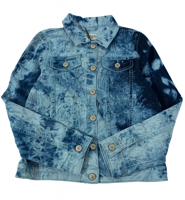 Geaca de blugi fete, Cars Jeans, Denim style, Bumbac/elastan, Albastru prespalat, 140 CM, 10 ani [11]