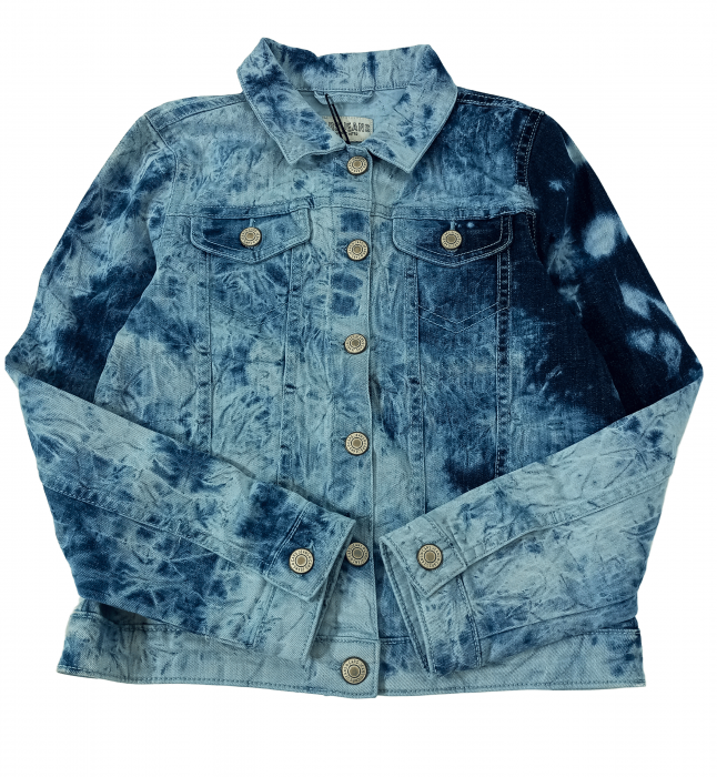 Geaca de blugi fete, Cars Jeans, Denim style, Bumbac/elastan, Albastru prespalat, 140 CM, 10 ani [2]