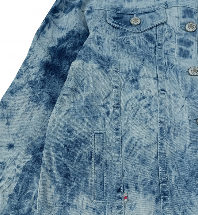 Geaca de blugi fete, Cars Jeans, Denim style, Bumbac/elastan, Albastru prespalat, 140 CM, 10 ani [7]
