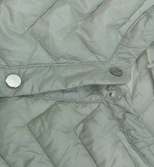 Geaca fete cu sclipici, OVS, model geometric, Poliamida/poliester, Gri/Argintiu , 158 CM, 12-13 ani [4]