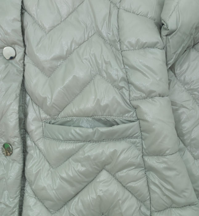 Geaca fete cu sclipici, OVS, model geometric, Poliamida/poliester, Gri/Argintiu , 158 CM, 12-13 ani [3]