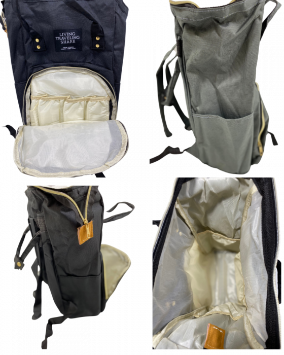 Rucsac pentru mamici, Living Travelling Share, rol organizator, Multicolor, 37x24x12 cm [5]