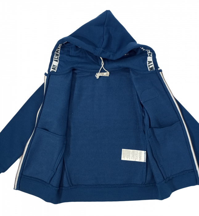 Hanorac flausat baieti, OVS, broderie logo, bumbac si poliester, 4-5 ani [5]