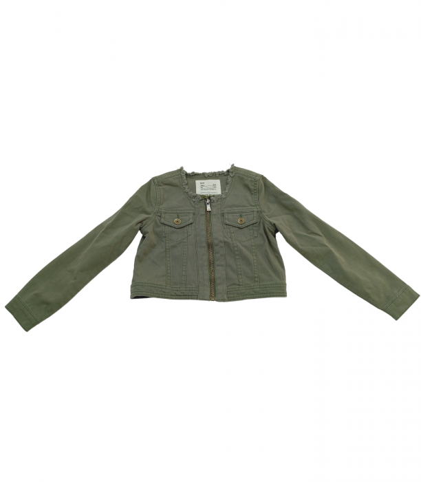 Geaca fete, OVS, Denim, bumbac Stretch, Kaki, 110 CM, 4-5 ani [4]