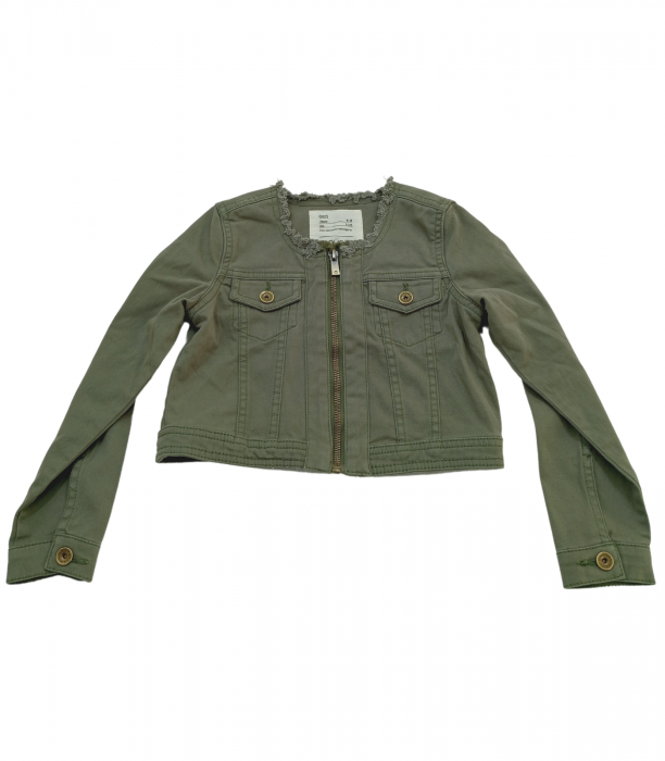 Geaca fete, OVS, Denim, bumbac Stretch, Kaki, 110 CM, 4-5 ani [1]