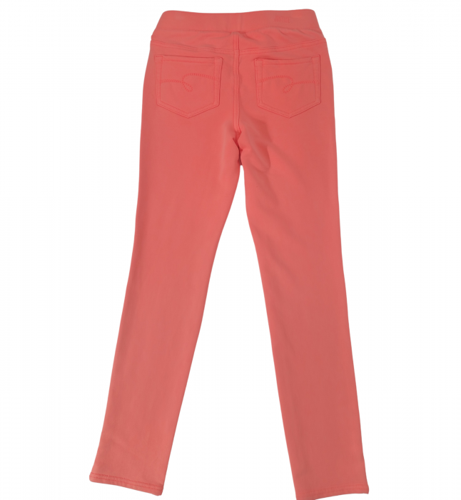 Jeggings fete, Justice, talie joasa, broderie buzunare posterioare, 10 ani, [3]