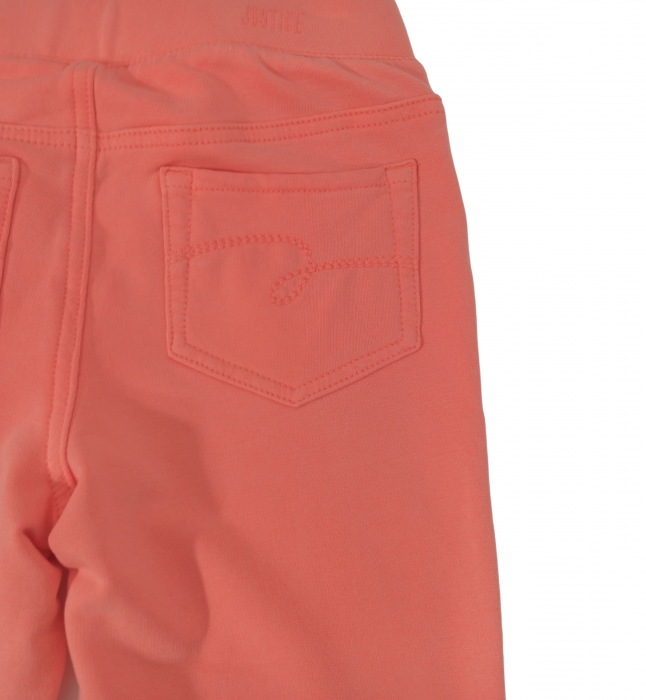 Jeggings fete, Justice, talie joasa, broderie buzunare posterioare, 10 ani, [8]
