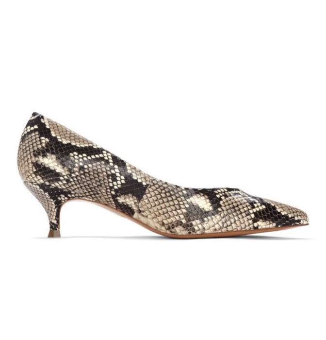 Pantofi cu toc din piele naturala Kit Josie Natural Snake [1]