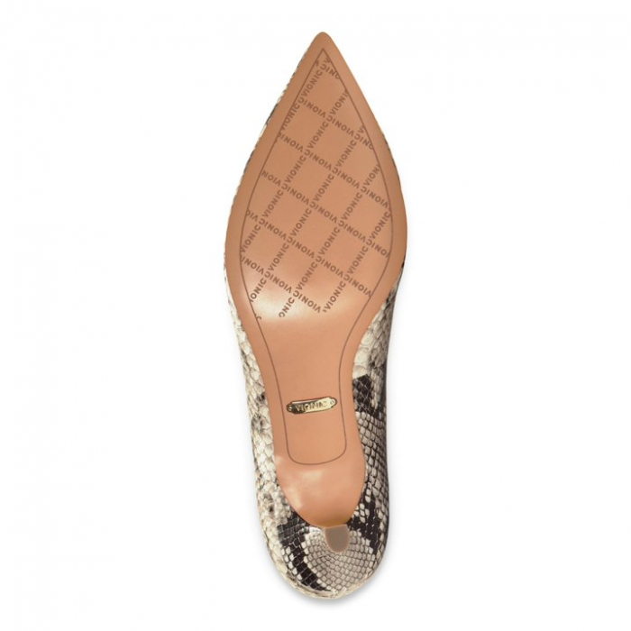 Pantofi cu toc din piele naturala Kit Josie Natural Snake [4]