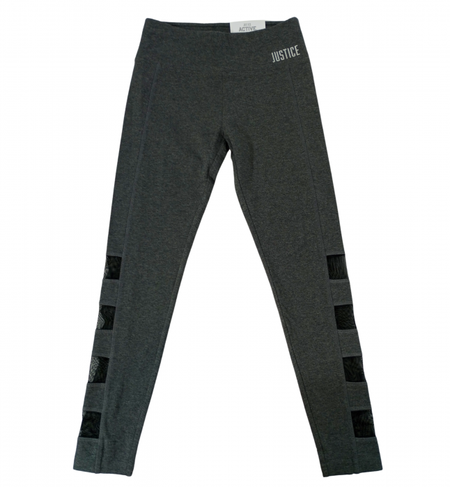 Leggings fete talie inalta, Justice, plasa pe picior, bumbac, 10 ani [2]