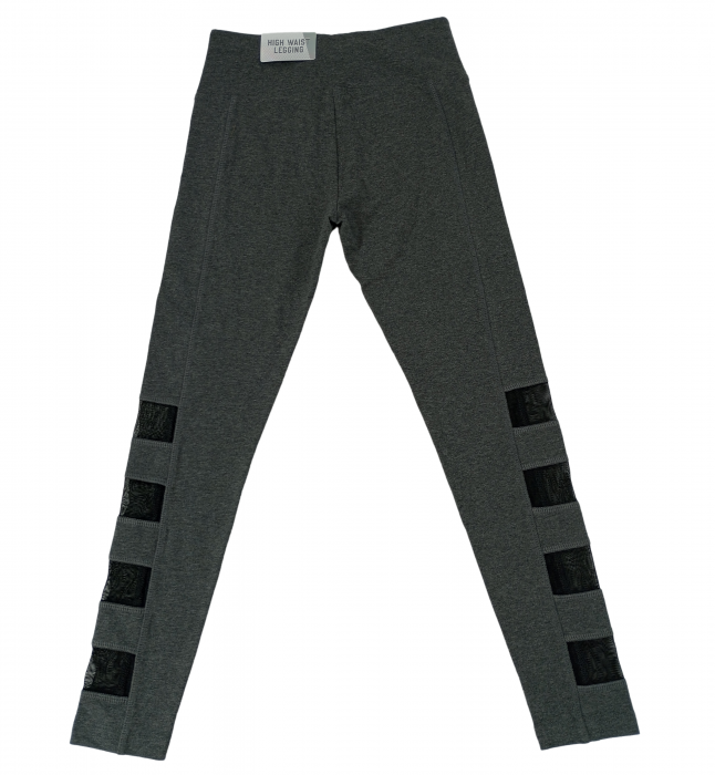 Leggings fete talie inalta, Justice, plasa pe picior, bumbac, 10 ani [5]