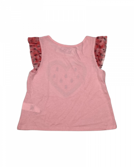 Maiou fete,The Children's PLACE, inimioara cu sclipici ( watermelon) roz, Bumbac si poliester, 86-92 cm, 18-24 luni [2]