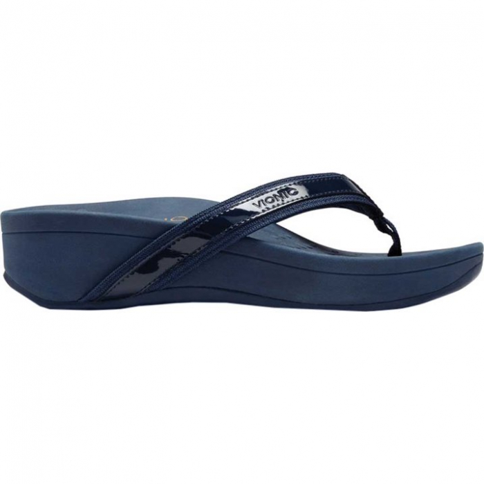 Papuci piele naturala cu platforma pentru femei Pacific Hightide Navy [5]