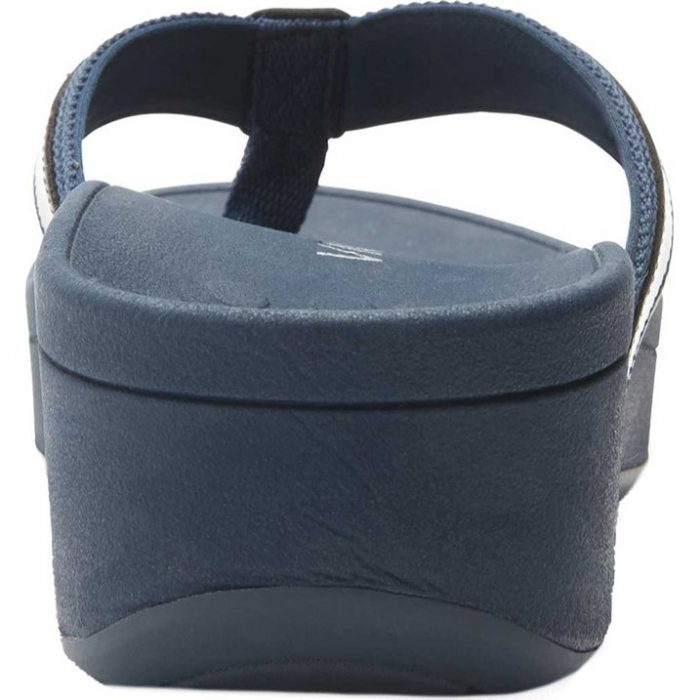 Papuci piele naturala cu platforma pentru femei Pacific Hightide Navy [4]