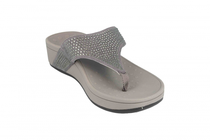 Papuci dama din piele naturala, Pacific Naples Pewter [2]