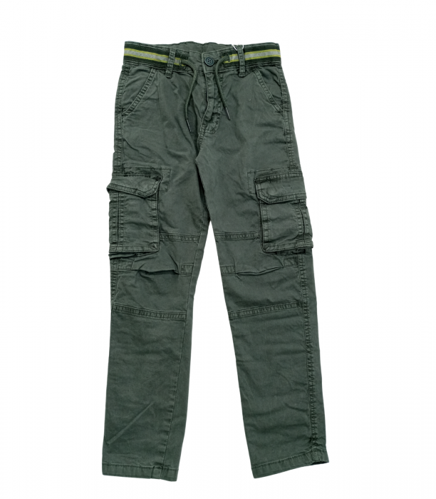Pantaloni baieti, OVS, talie ajustabila , Bumbac/Elastan, Gri, 122 CM, 6-7 ani [1]