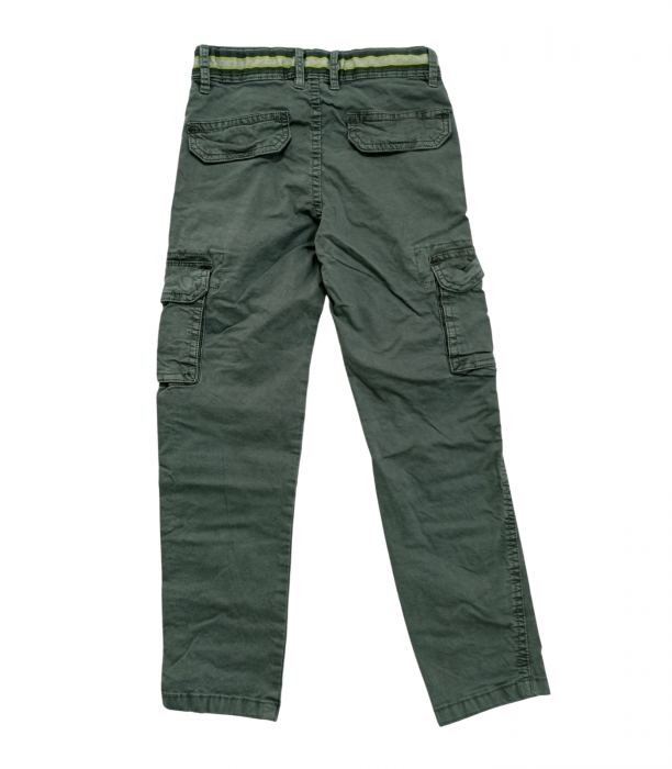 Pantaloni baieti, OVS, talie ajustabila , Bumbac/Elastan, Gri, 122 CM, 6-7 ani [2]