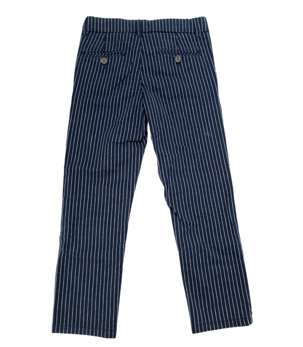 Pantaloni baieti slim fit, OVS, talie ajustabila, buzunare, bumbac/Elastan, Bleumarin, 110 cm, 4-5 ani [2]