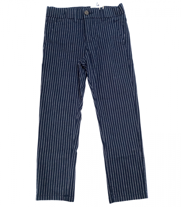 Pantaloni baieti slim fit, OVS, talie ajustabila, buzunare, bumbac/Elastan, Bleumarin, 110 cm, 4-5 ani [1]